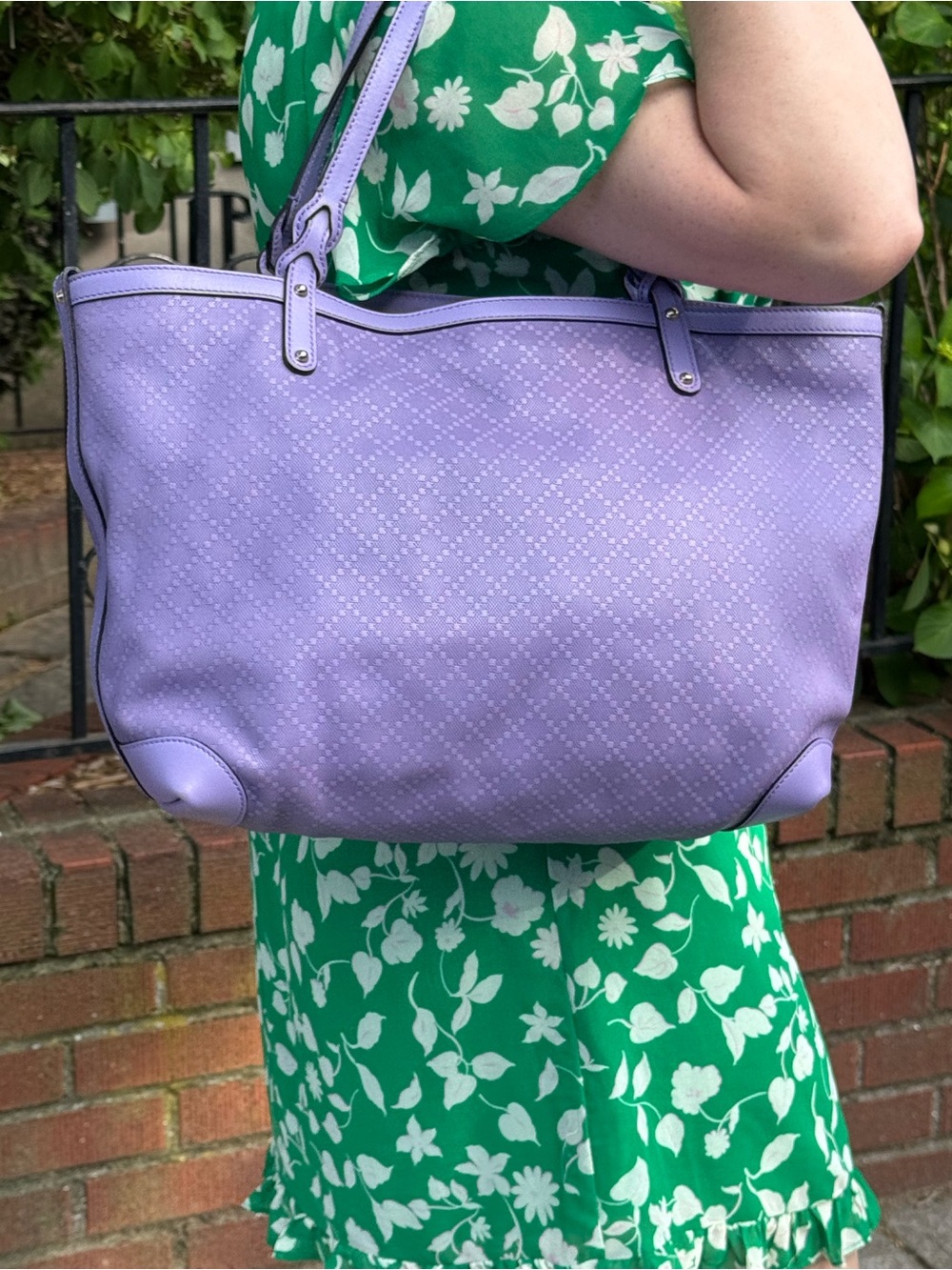 RARE Gucci Diamante Craft Tote in Purple